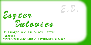 eszter dulovics business card